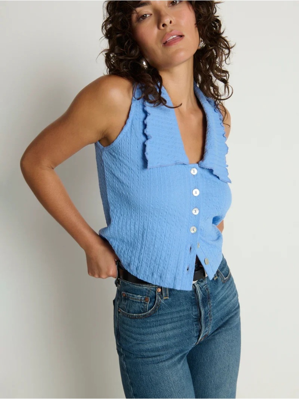 Nation LTD - Rae Collared Tank - Picture 7 of 8